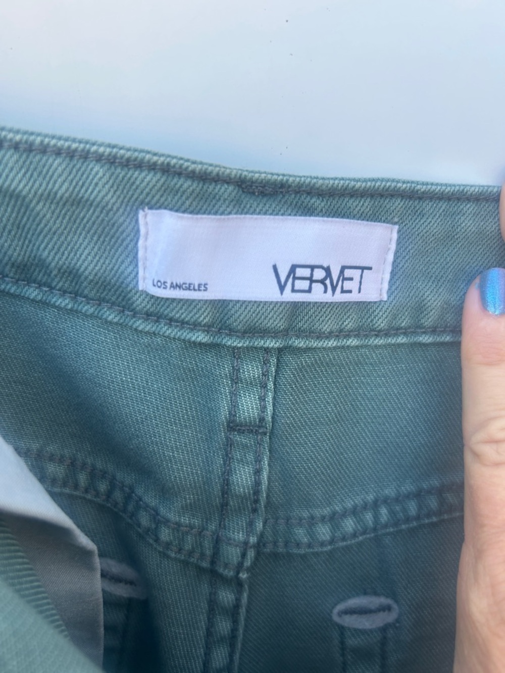 Vervet Distressed Olive Green Jeans - Picture 9 of 11